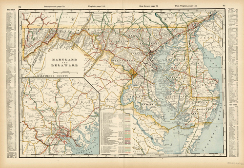 Maryland and Delaware (Railroad Map) Maryland and Delaware (Railroad Map)