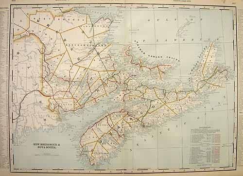 New Brunswick & Nova Scotia (Railroad Map)