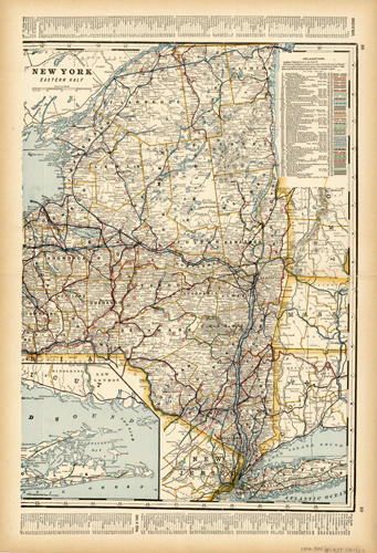 New York Eastern Half (Railroad Map)