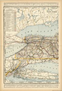 New York Western Half (Railroad Map)