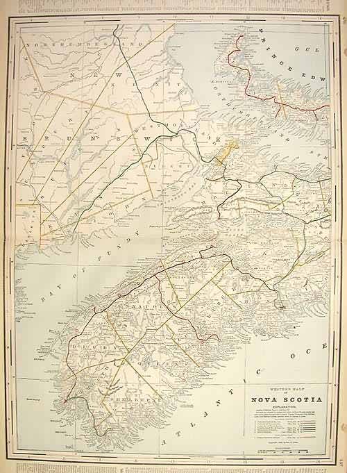 Nova Scotia (Railroad Map) WESTERN