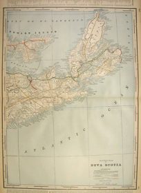Eastern Half of Nova Scotia (Railroad Map)