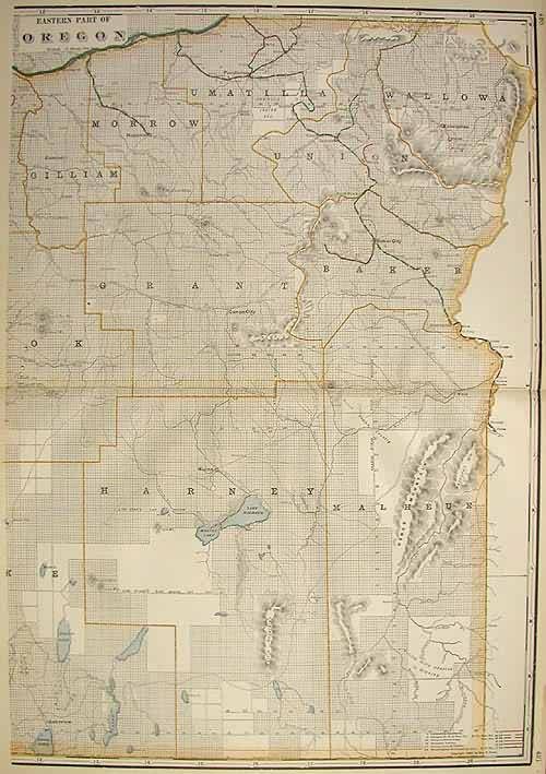 Eastern Part of Oregon (Railroad Map)