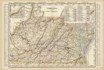 Virginia and West Virginia (Railroad Map)