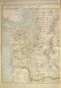 Western Part of Washington (Railroad Map)