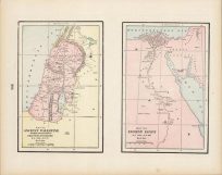 Map of Ancient Palestine Showing the Location of the Twelve Tribes B.C. 1600 - A.D.70 / Map of Ancient Egypt B.C.300 - A.D. 640