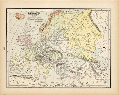 Map Of Europe During The Reformation, About 1550 A.d. - Art Source 