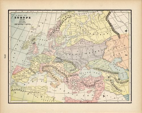 Map of Europe A.D. 500