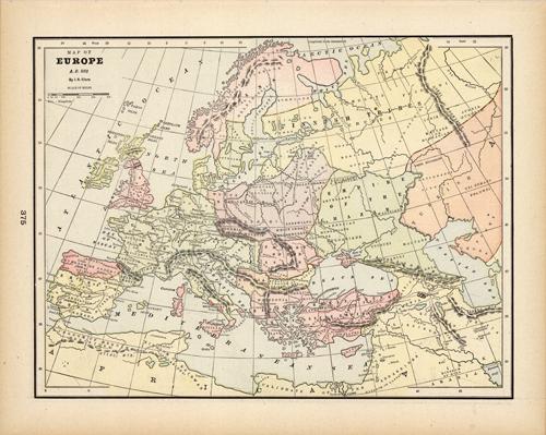 Map of Europe A.D. 800 Map of Europe A.D. 800