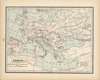 Europe Showing the General Direction of the Barbarian Inroads on the Fall of the Roman Empire