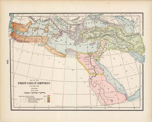 Map of the First Great Empires B.C. 3000-500