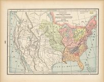 Map Showing the Location of the Indian Nations in the Present United States