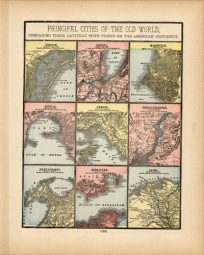 Principal Cities of the World Comparing Other Latitude with Points on the American Continent