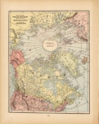 Map of the Polar Regions Showing the Recent Artic Discoveries