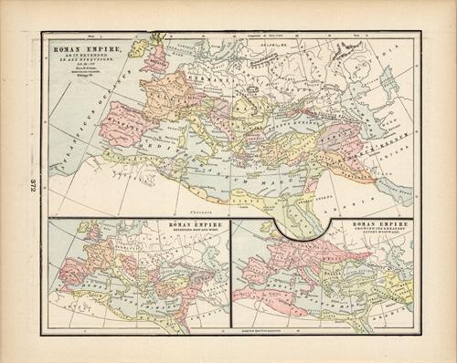 Roman Empire as it is Extended in all Directions A.D. 98-117 / Extending East and West / Showing its Greatest Extent Westward