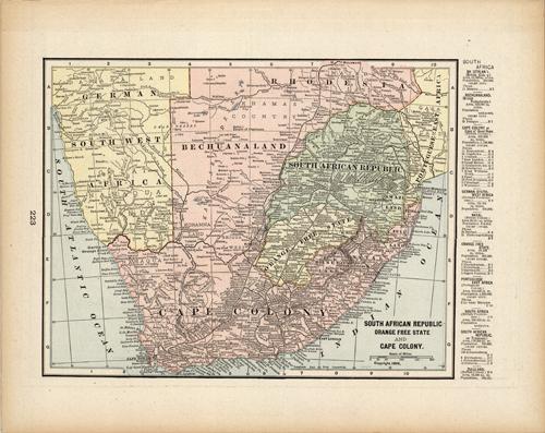 South African Republic Orange Free State and Cape Colony