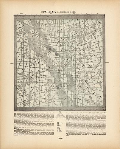 Star Map No. 4 Equatorial 225 to 315 W
