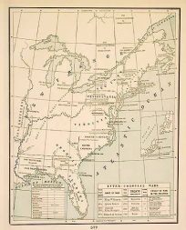 Map depicting the Inter-Colonial Wars