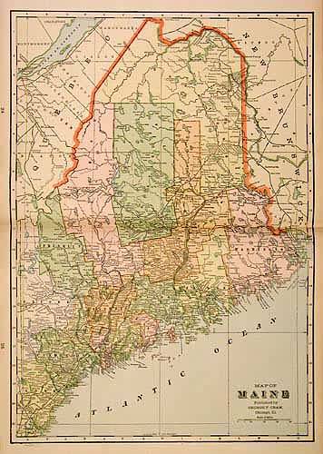 Map of Maine - Art Source International