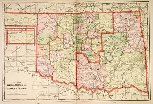 Map of Oklahoma and Indian Ters.