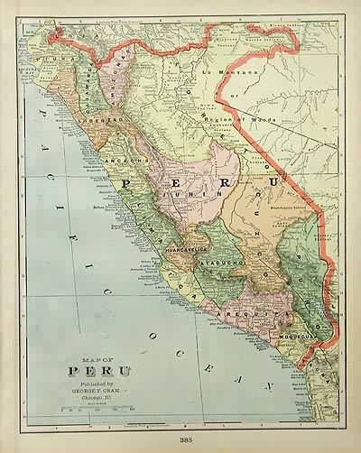 Map of Peru Map of Peru