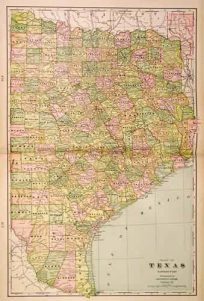 Map of Texas - Eastern Part