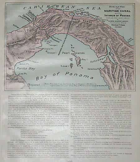 Birds-eye View of the Maritime Canal and the Isthmus of Panama Compiled from Latest Surveys By Eugene Murray-Aaron