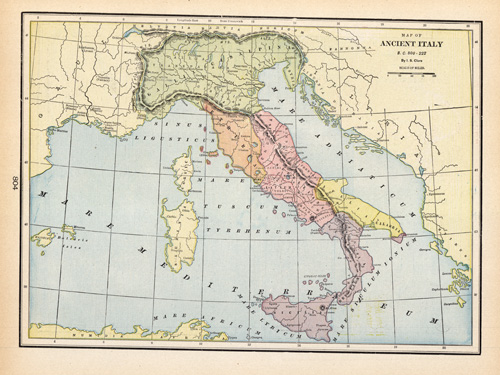 Map of Ancient Italy B.C. 800 - 222 Map of Ancient Italy B.C. 800 - 222