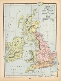 Map of the Anglo-Saxon and Celtic Kingdoms in the British Islands