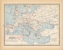 Europe Showing the General Direction of the Barbarian Inroads of the Fall of the Roman Empire