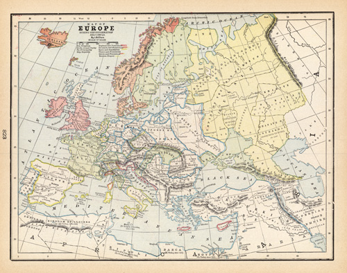 Map of Europe During the Reformation About A.D. 1550 - Art Source ...