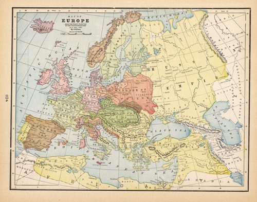 Map of Europe From the Thirty Years War to the French Revolution A.D. 1648-1789'