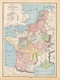 Historical Map of Feudal France During the Hundred Years War with England A.D. 1339 - 1453'