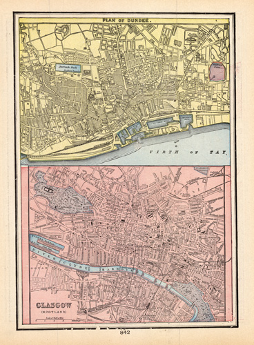 Plan of Dundee and Glasgow (Scotland) Plan of Dundee and Glasgow (Scotland)