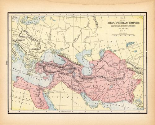 Map of the Medo-Persian Empire Showing Its Twenty Satrapies B.C. 529 - 331 Map of the Medo-Persian Empire Showing Its Twenty Satrapies B.C. 529 - 331