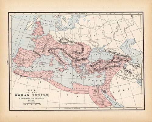 Map of the Roman Empire in the Second and Third Centuries A.D.