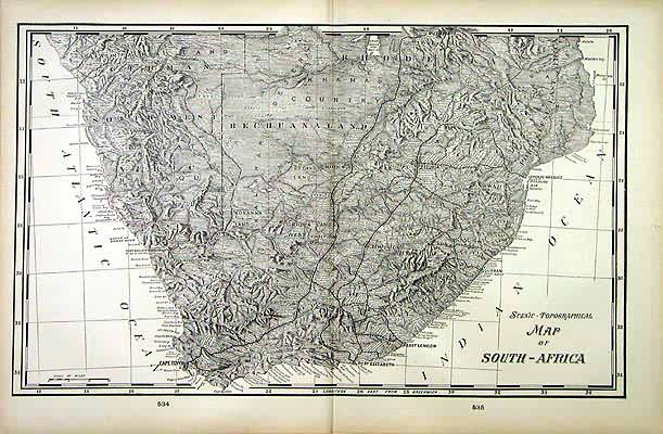 Scenic - Topographical Map of South Africa Scenic - Topographical Map of South Africa