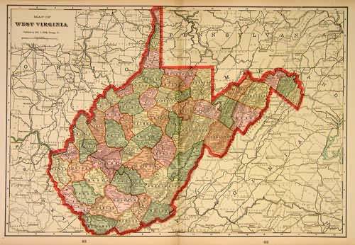 Map of West Virginia