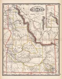 Railroad and County Map of Idaho