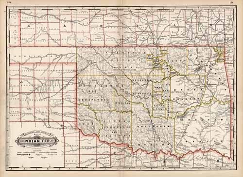 Railroad and County Map of Indian Territory