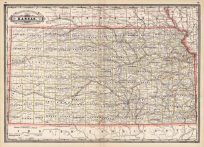 Railroad and County Map of Kansas