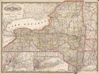 Railroad and County Map of New York