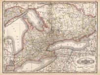Railroad and County Map of Ontario
