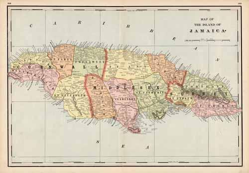 Map of the Island of Jamaica(DO not sell)