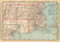 New Commercial Railroad and County Map of Massachusetts and Rhode Island