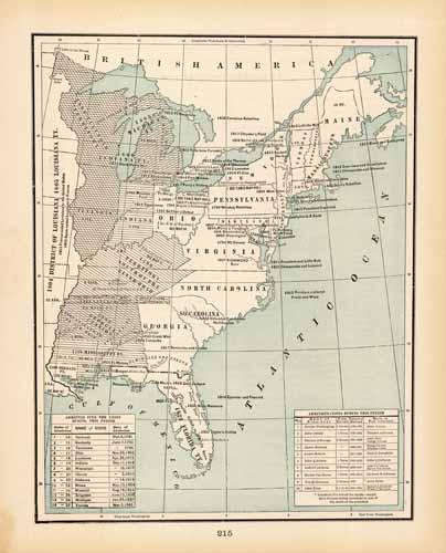 Map Of United States Territorial Expansion From 1791 To 1845 Art Source International 4197