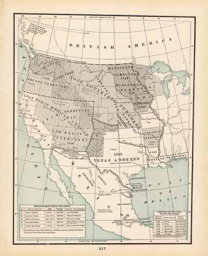Map Of United States Territorial Expansion From 1845 To 1861 Art Source International 7438