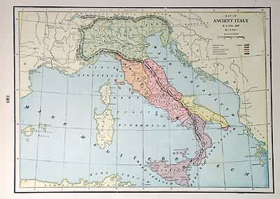 Map of Ancient Italy B.C. 800-222