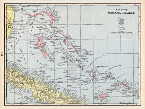 Map of the Bahama Islands