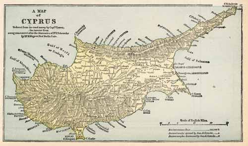 A Map of Cyprus